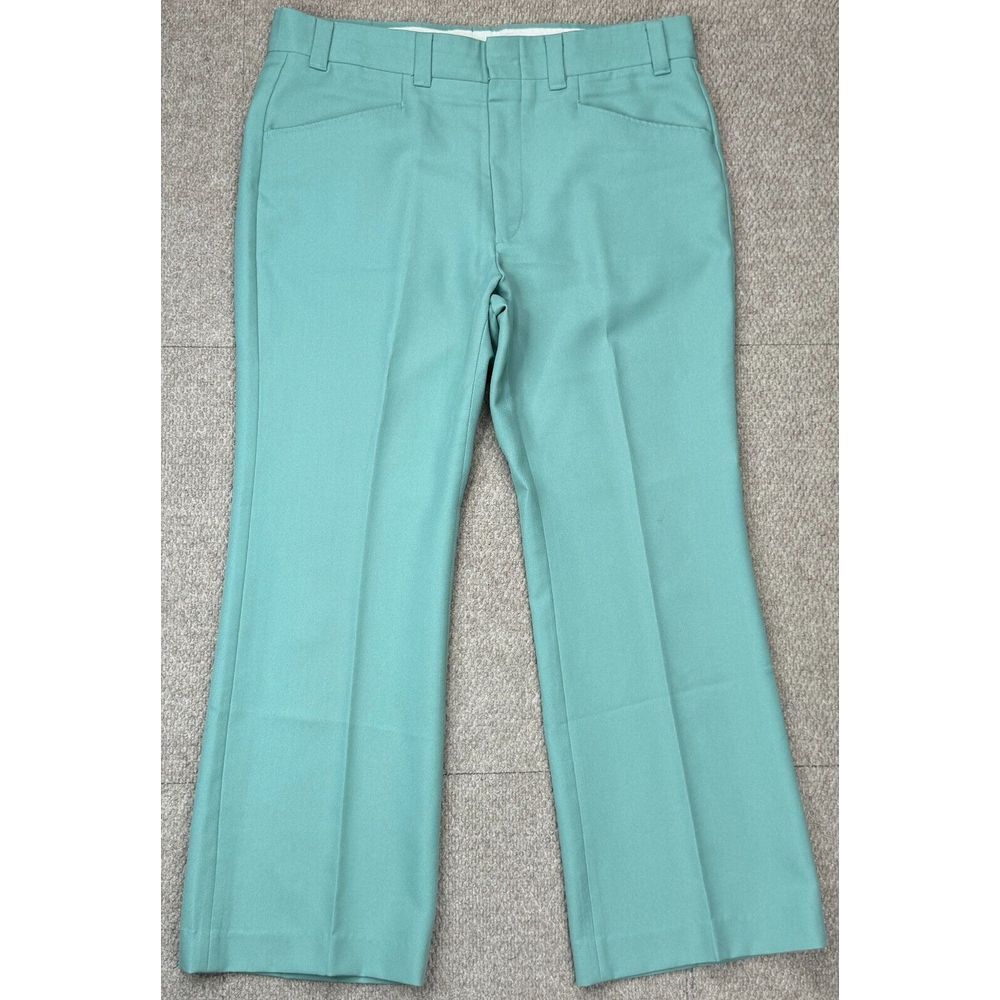 Levi's Panatela Gentlemen's‎ Cut Vtg Men's Green Dress Pants Size 37x29
